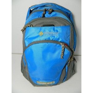 Outdoor Products Backpack Blue 3 Compartments Adjustable Shoulder Straps Pockets